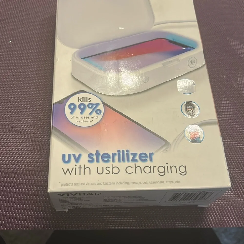 New‎ White UV Sterilizer with USB Charging— new, factory sealed